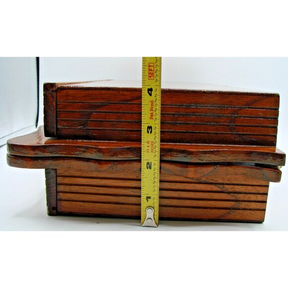 Asian Chess Set Hand Carved Soapstone Resin Wood Fold Storage Case 8 Fairies Vtg - Picture 13 of 13